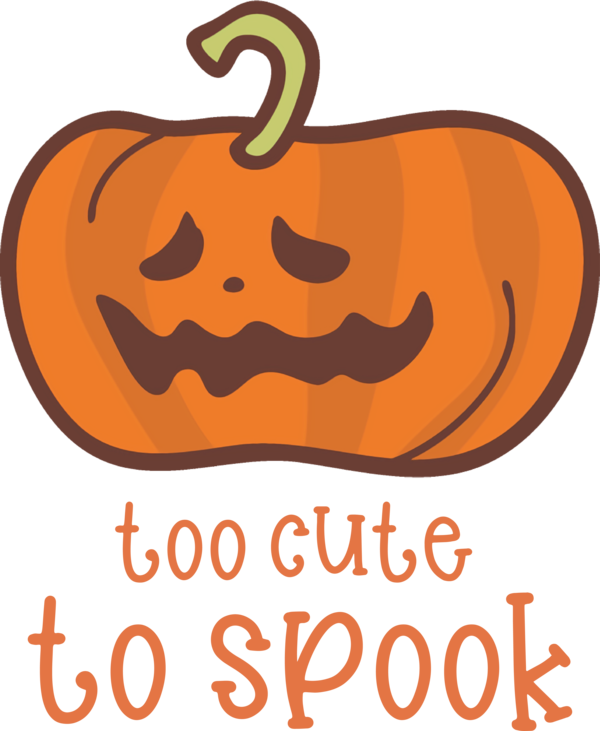 Transparent Halloween Logo Pumpkin Text for Jack O Lantern for Halloween