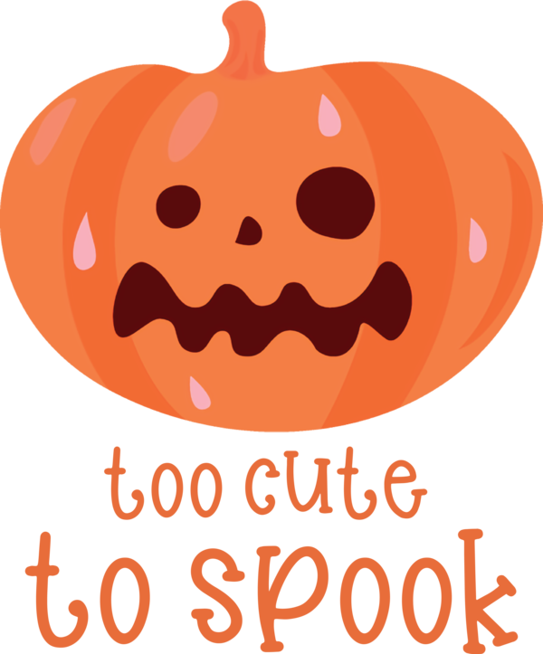 Transparent Halloween Cartoon Logo Line for Jack O Lantern for Halloween