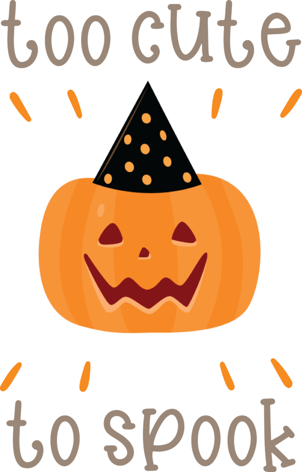 Transparent Halloween Pumpkin Line Happiness for Jack O Lantern for Halloween