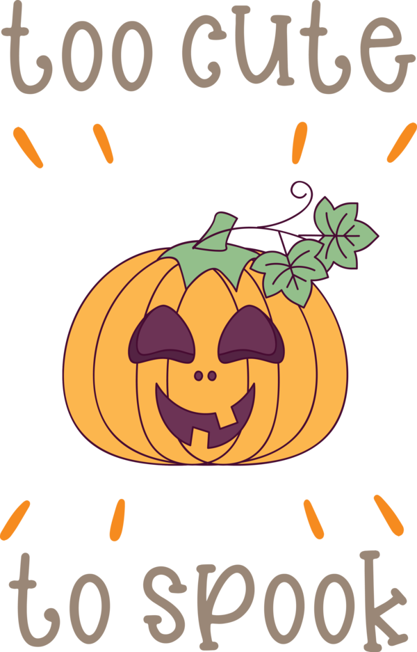 Transparent Halloween Poster Cartoon Cover art for Jack O Lantern for Halloween