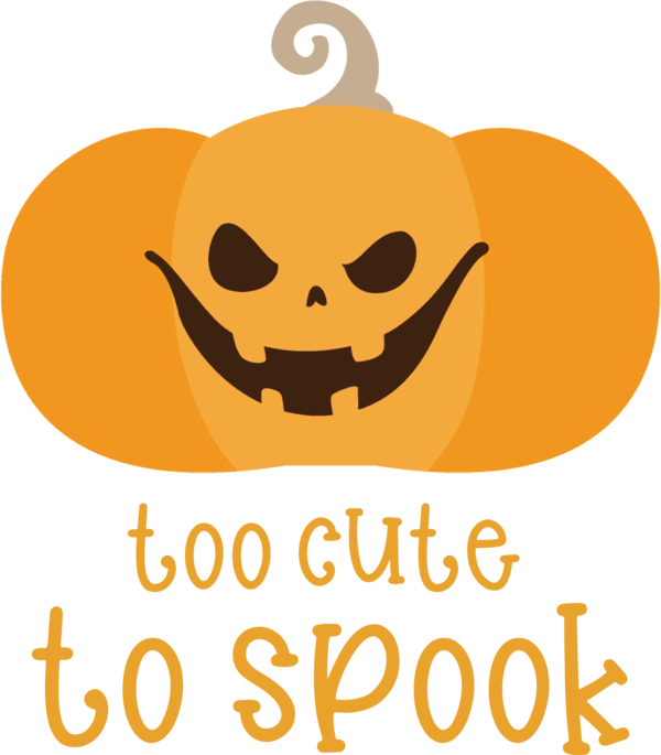 Transparent Halloween Cartoon Logo Smiley for Jack O Lantern for Halloween