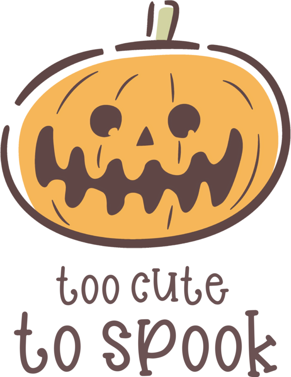 Transparent Halloween Pumpkin Cartoon Logo for Jack O Lantern for Halloween