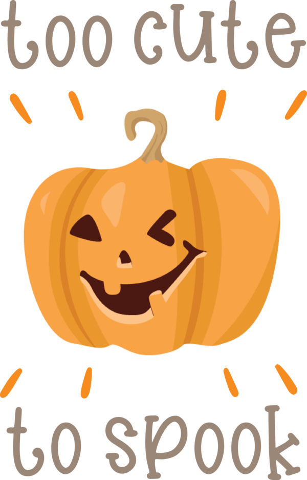 Transparent Halloween Pumpkin Cartoon Line for Jack O Lantern for Halloween