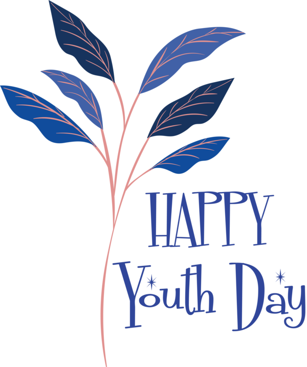 Transparent International Youth Day Leaf Logo Line for Youth Day for International Youth Day