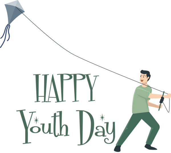 Transparent International Youth Day Logo Cartoon Clothing for Youth Day for International Youth Day