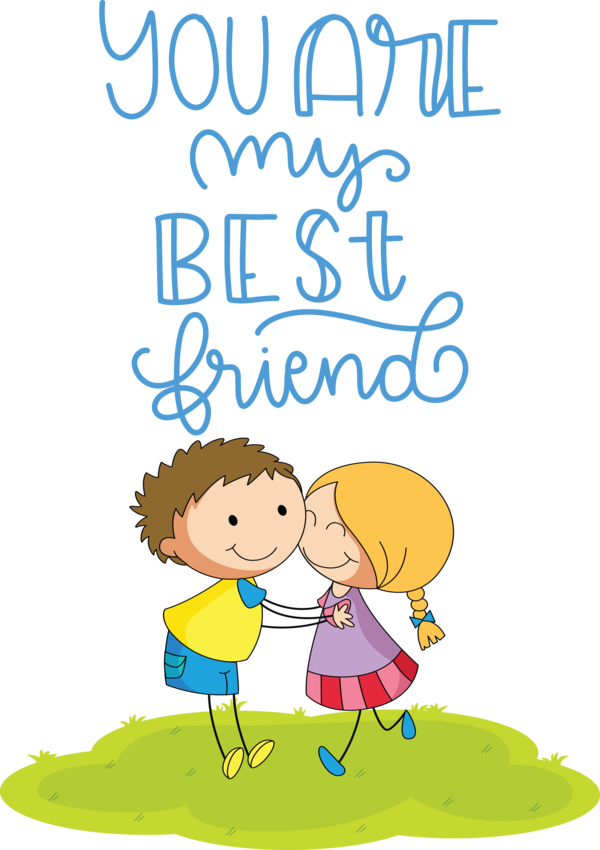 Transparent International Friendship Day Cartoon Happiness Toddler M for Friendship Day for International Friendship Day