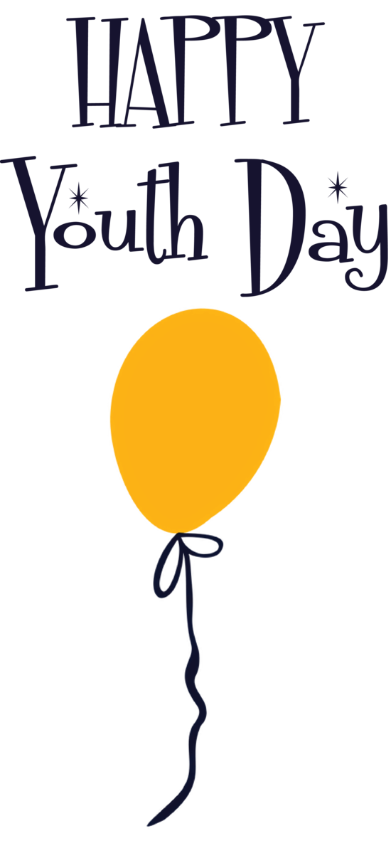 Transparent International Youth Day Logo Yellow Line for Youth Day for International Youth Day