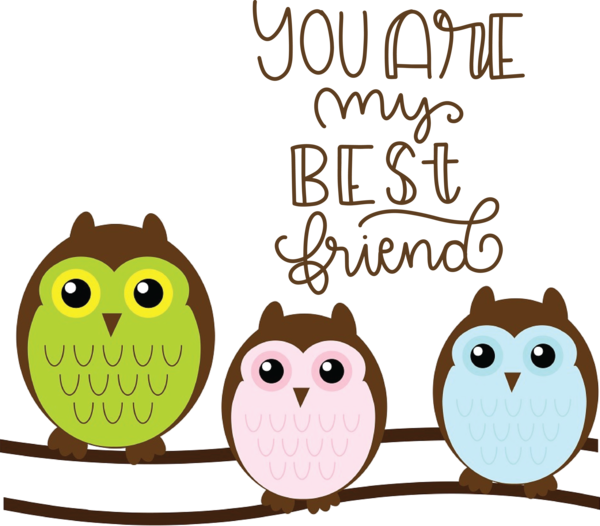Transparent International Friendship Day Owls Drawing Barn owl for Friendship Day for International Friendship Day