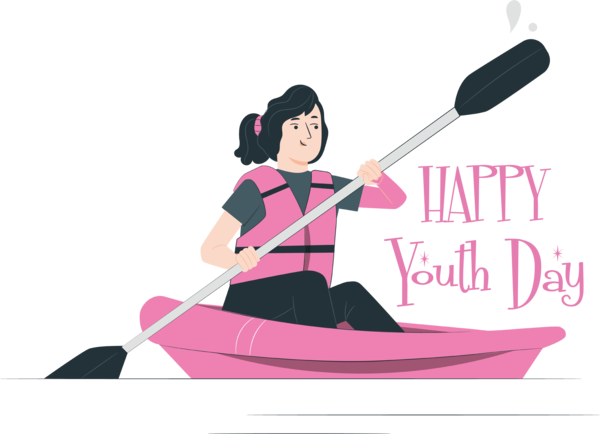 Transparent International Youth Day Cartoon Vector for Youth Day for International Youth Day