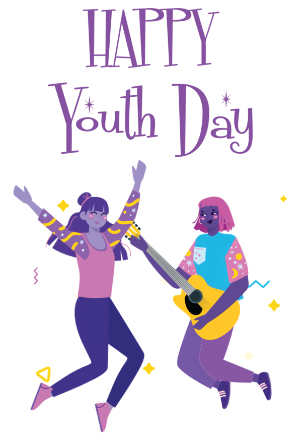 Transparent International Youth Day Drawing Cartoon for Youth Day for International Youth Day