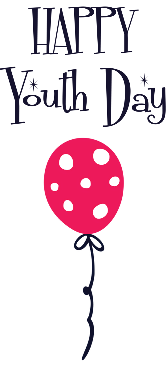 Transparent International Youth Day Design Logo Balloon for Youth Day for International Youth Day