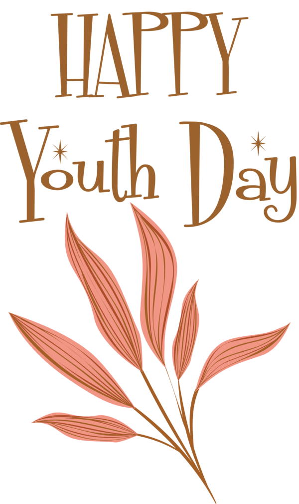 Transparent International Youth Day Leaf Line Meter for Youth Day for International Youth Day