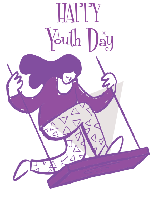 Transparent International Youth Day Digital art Doodle for Youth Day for International Youth Day