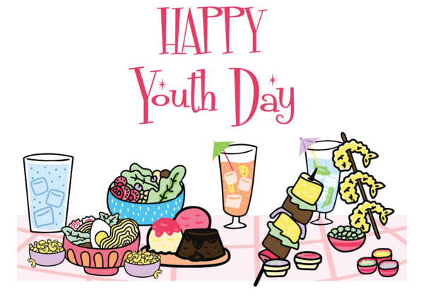 Transparent International Youth Day Cartoon Line Shoe for Youth Day for International Youth Day