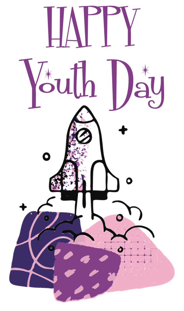 Transparent International Youth Day Design Drawing Motion graphics for Youth Day for International Youth Day
