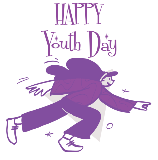 Transparent International Youth Day Doodle GIF Design for Youth Day for International Youth Day