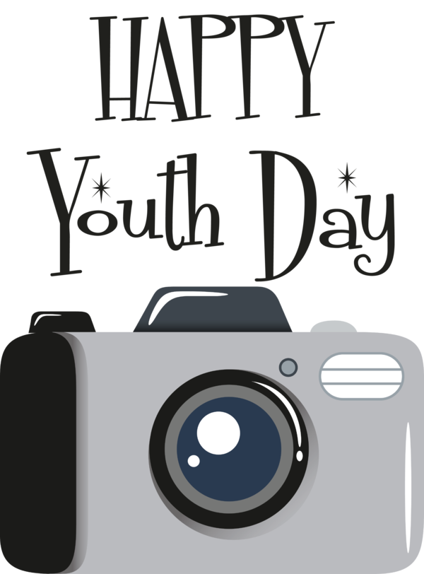 Transparent International Youth Day Logo Font Design for Youth Day for International Youth Day
