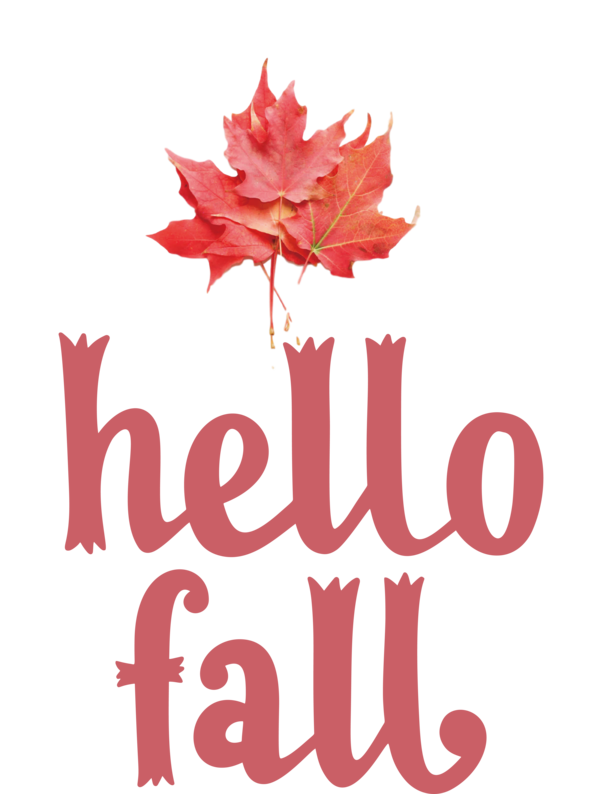 Transparent Thanksgiving Logo Leaf Design for Hello Autumn for Thanksgiving