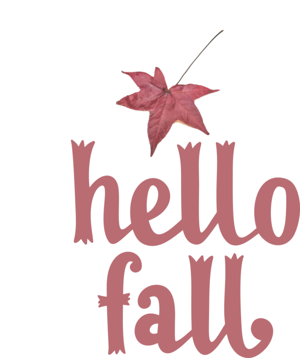 Transparent Thanksgiving Logo Leaf Flower for Hello Autumn for Thanksgiving