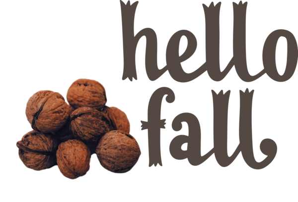 Transparent Thanksgiving Walnut Superfood Font for Hello Autumn for Thanksgiving