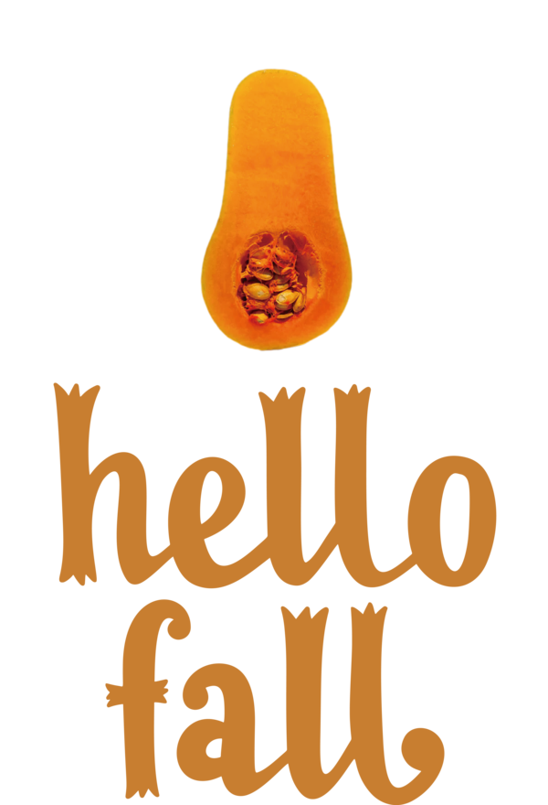 Transparent Thanksgiving Logo Produce Pumpkin for Hello Autumn for Thanksgiving