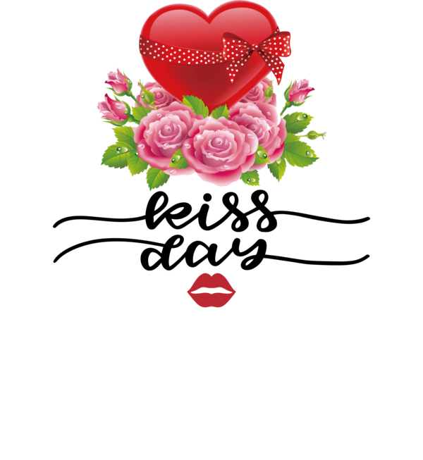 Transparent International Kissing Day Valentine's Day Heart E-card for World Kiss Day for International Kissing Day