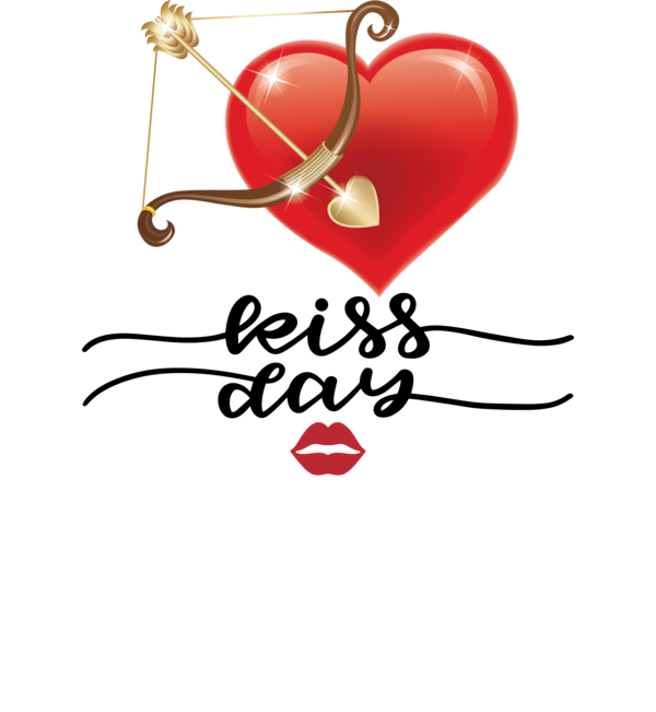 Transparent International Kissing Day Logo M-095 Valentine's Day for World Kiss Day for International Kissing Day