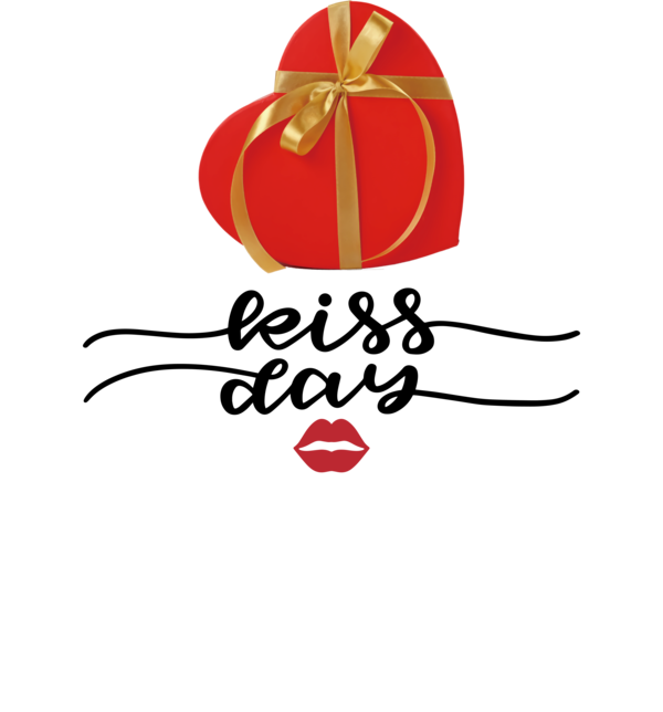Transparent International Kissing Day Logo Red Line for World Kiss Day for International Kissing Day