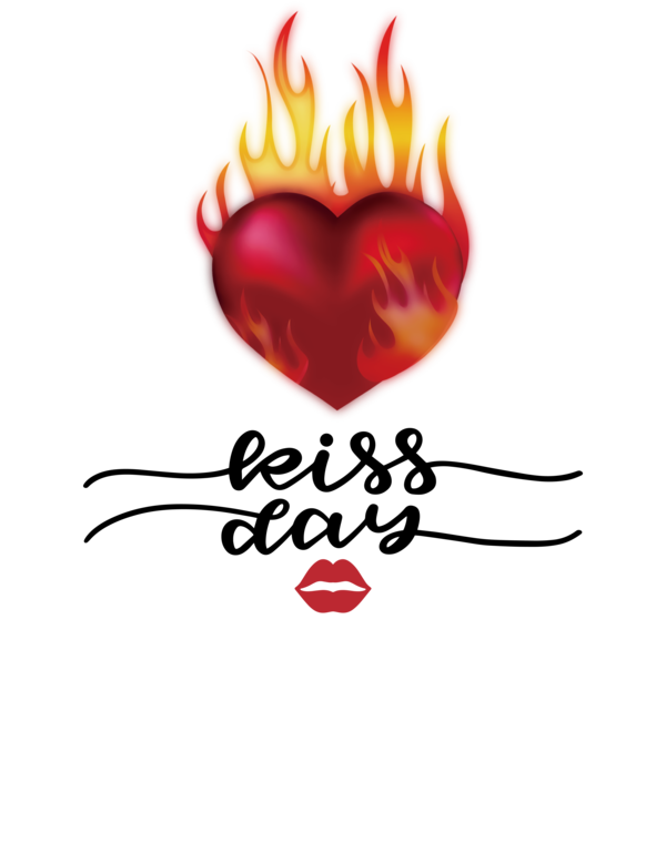 Transparent International Kissing Day Logo M-095 Heart for World Kiss Day for International Kissing Day