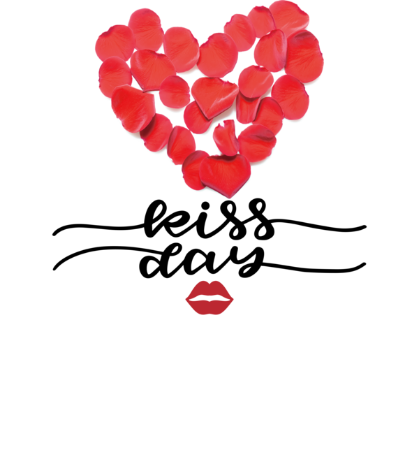 Transparent International Kissing Day Valentine's Day Heart Birthday for World Kiss Day for International Kissing Day
