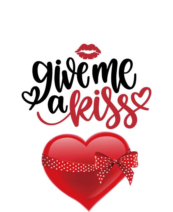 Transparent International Kissing Day Logo Valentine's Day M-095 for World Kiss Day for International Kissing Day