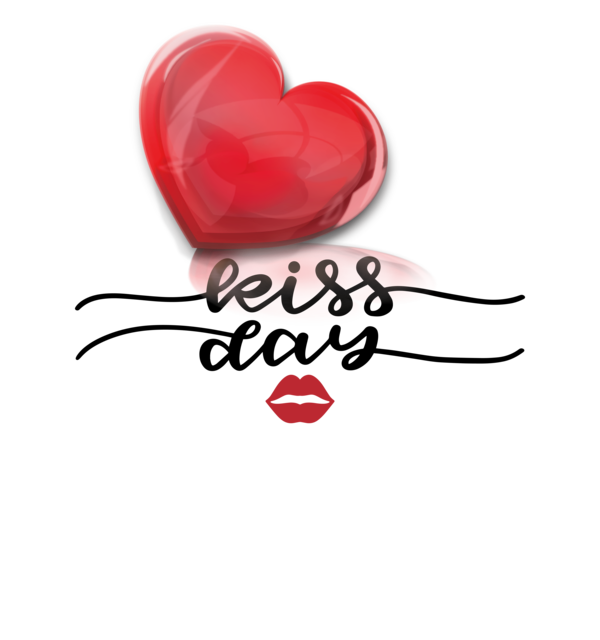 Transparent International Kissing Day Logo Valentine's Day M-095 for World Kiss Day for International Kissing Day
