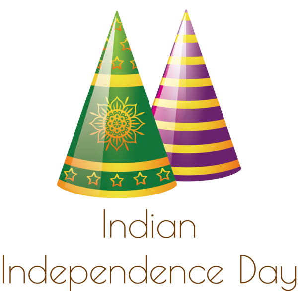 Transparent Indian Independence Day Party hat Cone Christmas Tree for Independence Day 15 August for Indian Independence Day