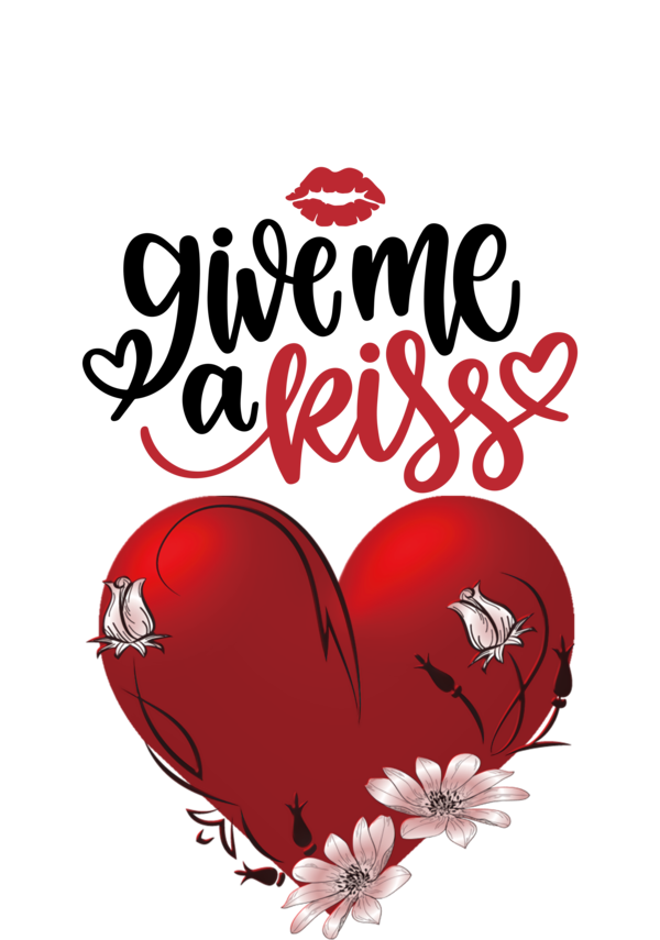 Transparent International Kissing Day Sticker Valentine's Day M-095 for World Kiss Day for International Kissing Day