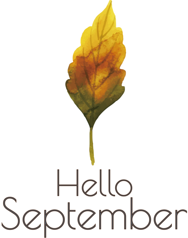 Transparent thanksgiving Leaf Font Tree for Hello September for Thanksgiving