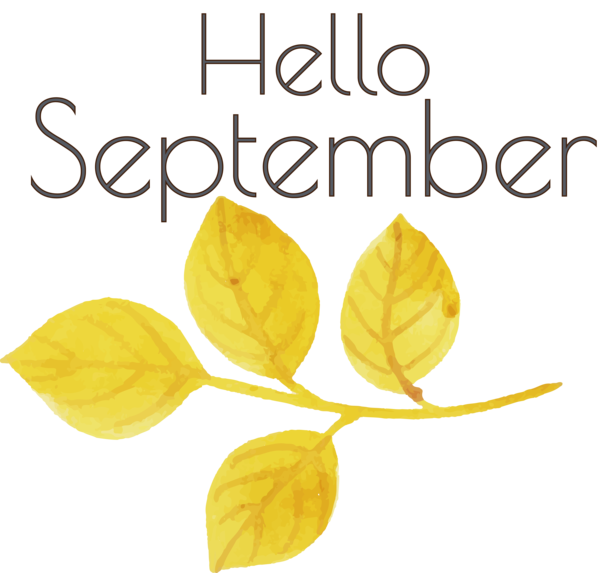 Transparent thanksgiving Leaf Petal Yellow for Hello September for Thanksgiving