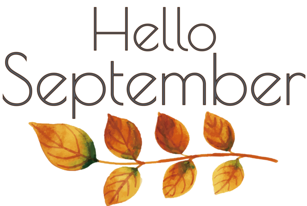 Transparent thanksgiving Leaf Petal Font for Hello September for Thanksgiving