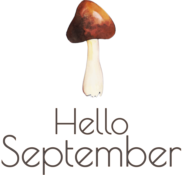 Transparent thanksgiving Mushroom Font Design for Hello September for Thanksgiving