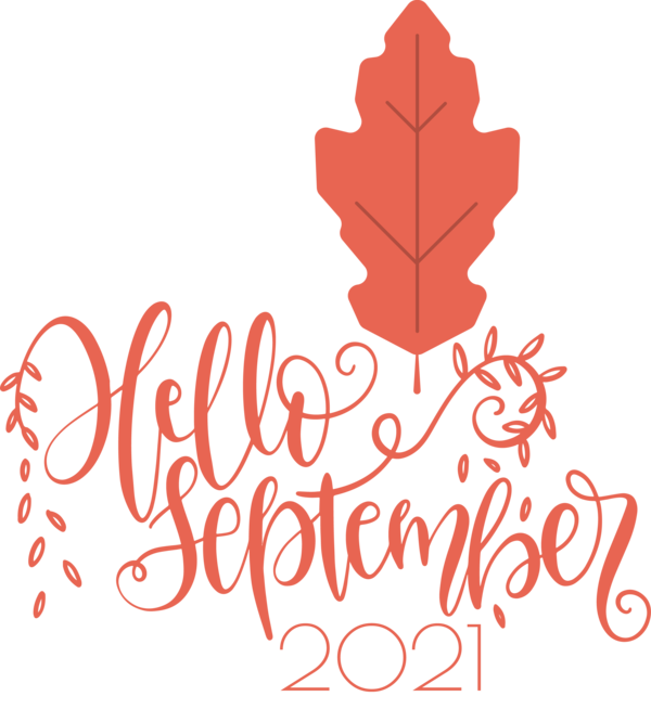 Transparent September Leaf Logo Tree for Hello September for September