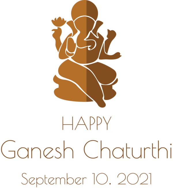 Transparent Ganesh Chaturthi Design Logo Vector for Vinayaka Chaturthi for Ganesh Chaturthi