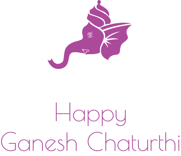 Transparent Ganesh Chaturthi Logo Character Design for Vinayaka Chaturthi for Ganesh Chaturthi