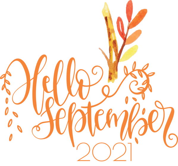 Transparent September Welcome August Design for Hello September for September