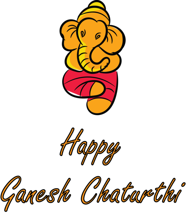 Transparent Ganesh Chaturthi Cartoon Character Happiness for Vinayaka Chaturthi for Ganesh Chaturthi