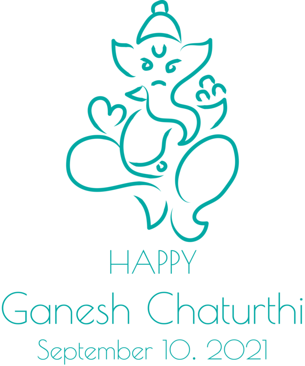 Transparent Ganesh Chaturthi Line art Design Fine arts for Vinayaka Chaturthi for Ganesh Chaturthi