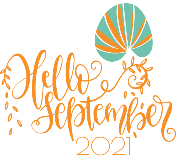 Transparent September Welcome August Design for Hello September for September