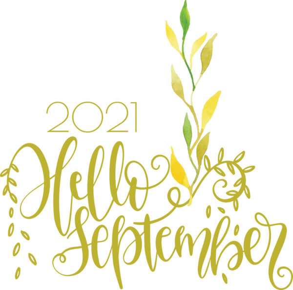 Transparent September 2020 Welcome August Design for Hello September for September