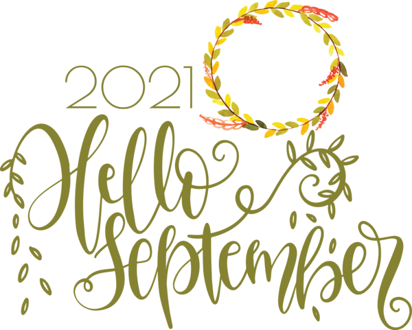 Transparent September 2020 Welcome August Design for Hello September for September
