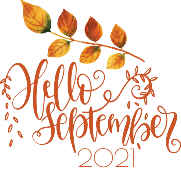 Transparent September September Floral design Design for Hello September for September