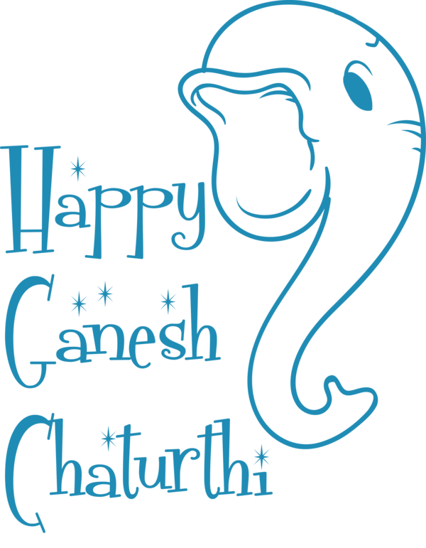 Transparent Ganesh Chaturthi Line art Meter Happiness for Vinayaka Chaturthi for Ganesh Chaturthi
