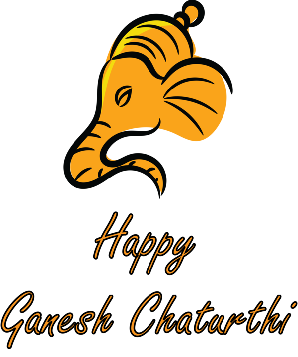 Transparent Ganesh Chaturthi Cartoon Yellow Beak for Vinayaka Chaturthi for Ganesh Chaturthi